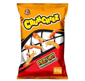 Cruncheez Fiery Hot 30g – Scharfer Snack für unterwegs