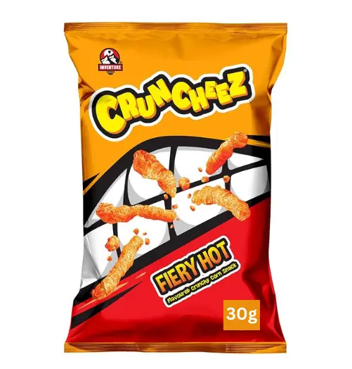 Cruncheez Fiery Hot 30g – Scharfer Snack für unterwegs