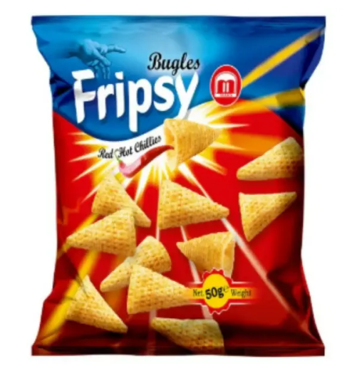 Fripsy Bugles Red Hot Chillies 50g – Scharfer Knusper-Snack