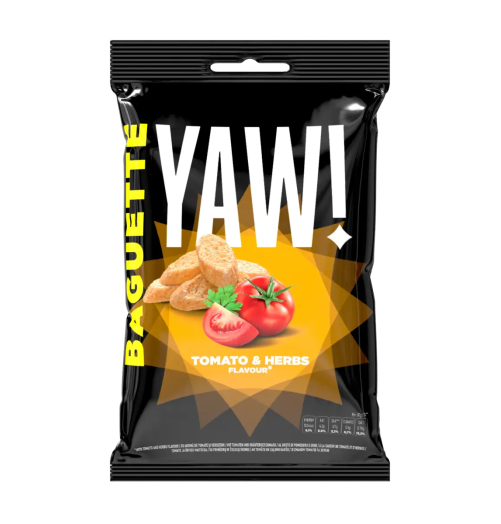 YAW ! Baguette Snack Tomato & Herbs 50g – Mediterraner Genuss