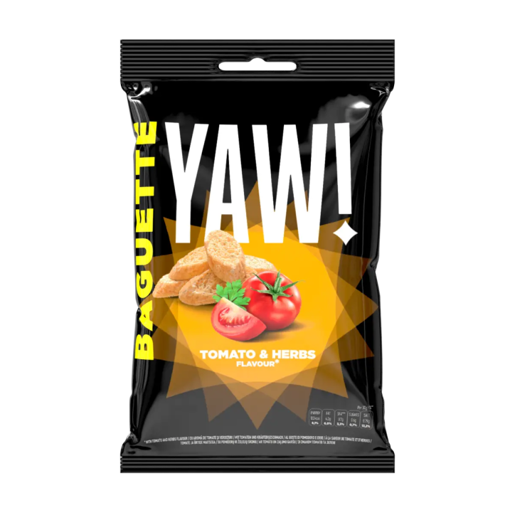 YAW ! - Baguette Snack - Tomato & Herbs - 50g Beutel YAW ! - Baguette Snack - Tomato & Herbs - 50g Beutel