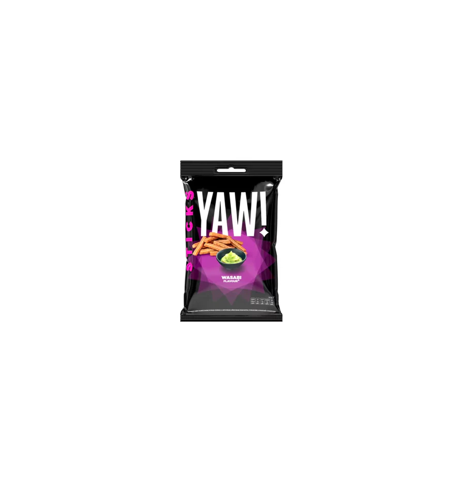 YAW ! Snack Sticks Wasabi 50g – Knusprig & scharf snacken
