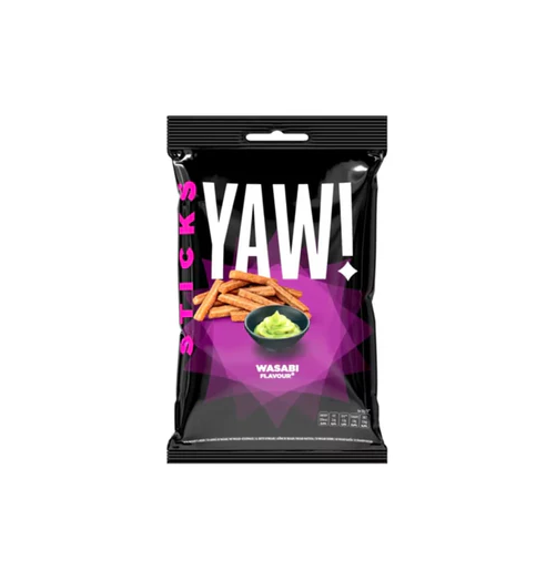 YAW ! Snack Sticks Wasabi 50g – Knusprig & scharf snacken