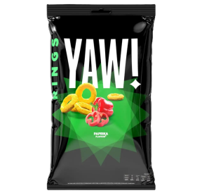 YAW ! Snack Rings Paprika 60g – Knuspriger Paprika-Snack