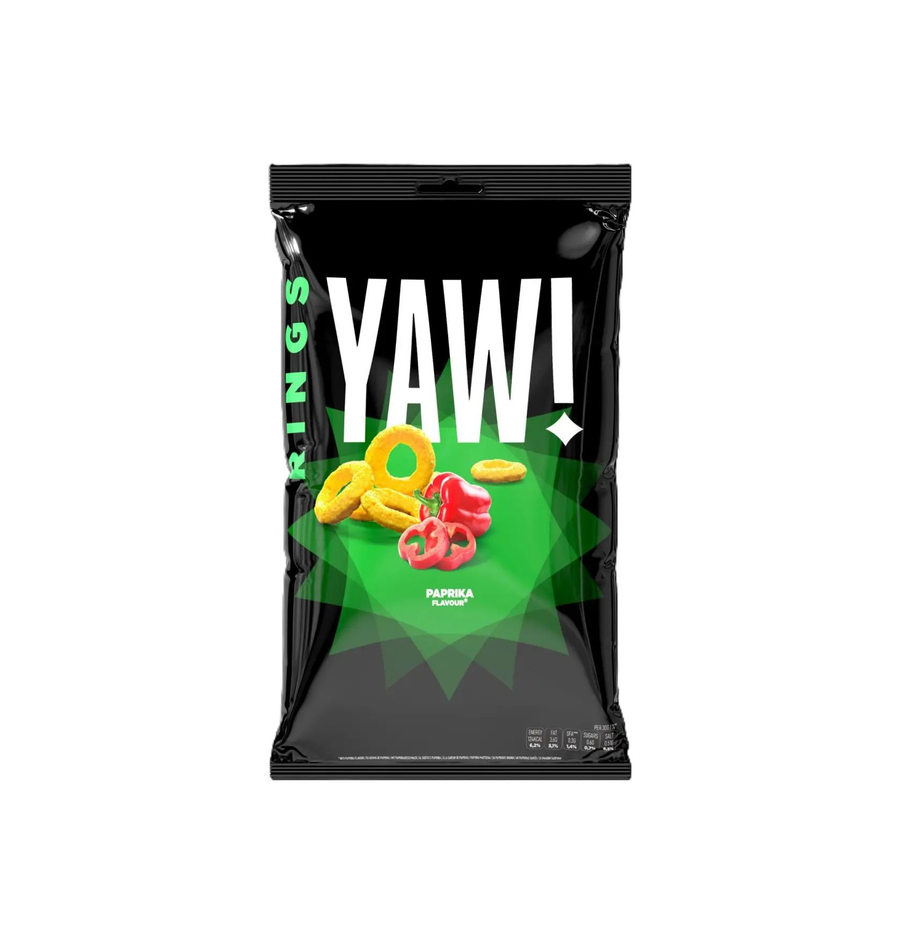 YAW ! Snack Rings Paprika 60g – Knuspriger Paprika-Snack