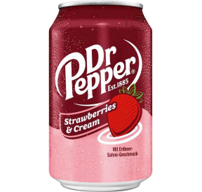 Dr. Pepper Strawberries & Cream 355ml – Limited Edition