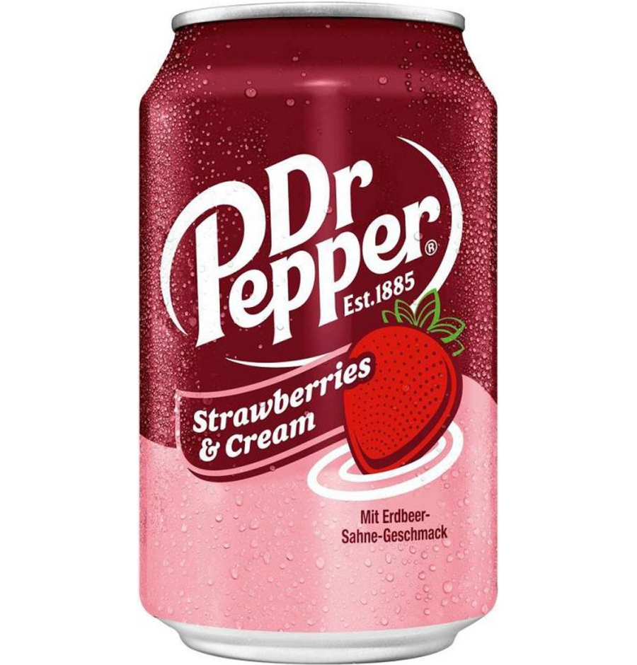 Dr. Pepper Strawberries & Cream 355ml – Limited Edition