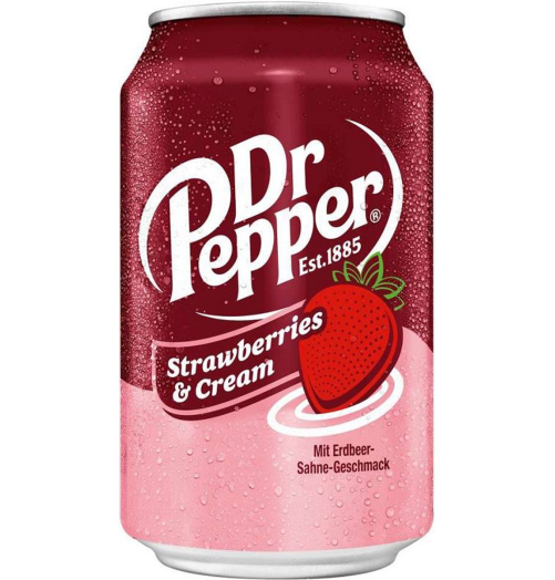 Dr. Pepper Strawberries & Cream 355ml – Limited Edition