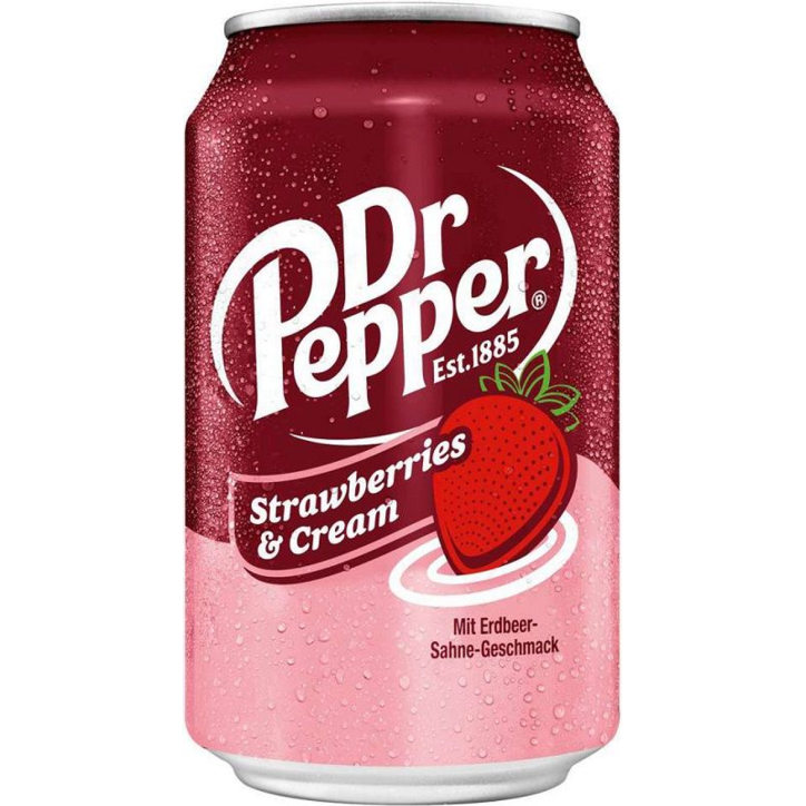 Dr. Pepper - Strawberries & Cream 355ml (Einweg) Dr. Pepper - Strawberries & Cream 355ml (Einweg)