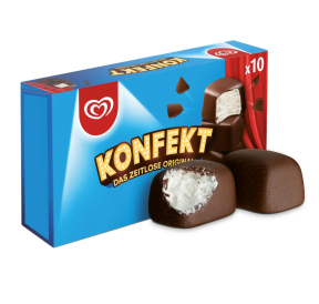 Langnese Konfekt – Eispralinen mit Vanille und Schokolade