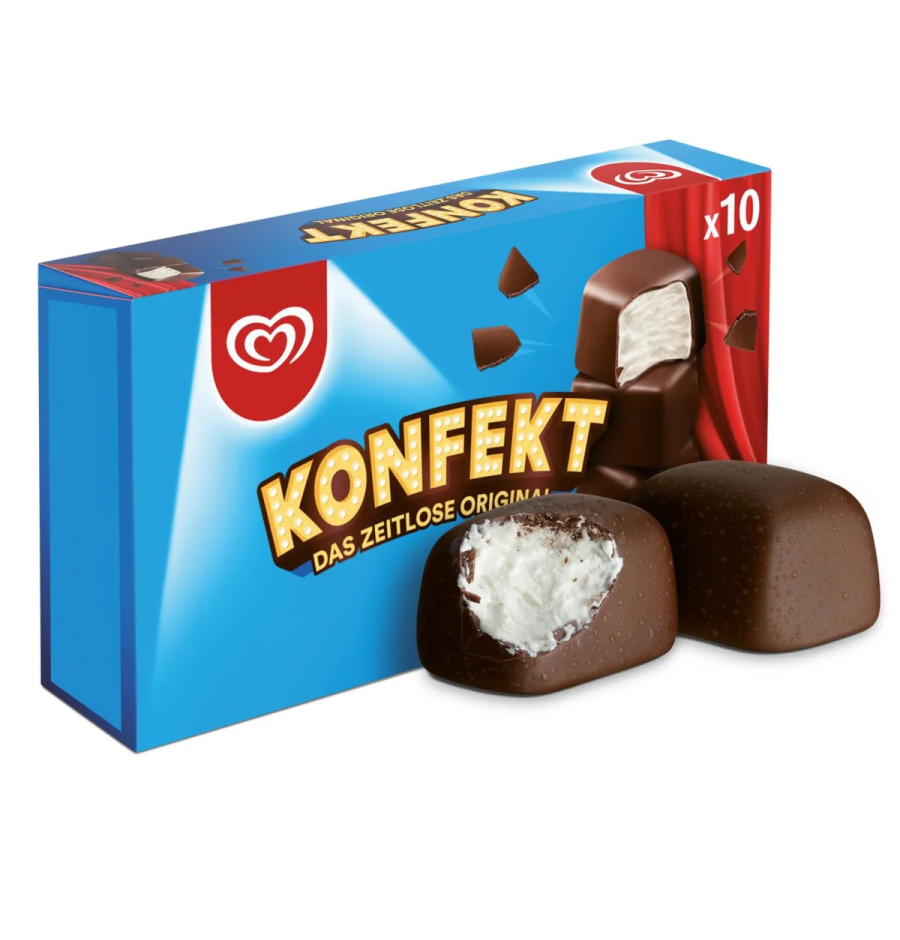 Langnese Konfekt – Eispralinen mit Vanille und Schokolade