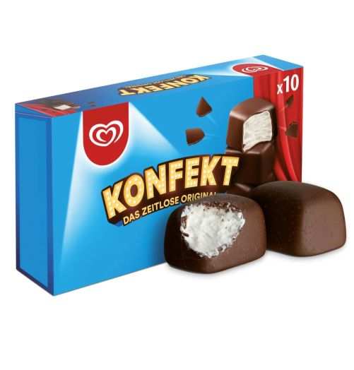 Langnese Konfekt – Eispralinen mit Vanille und Schokolade