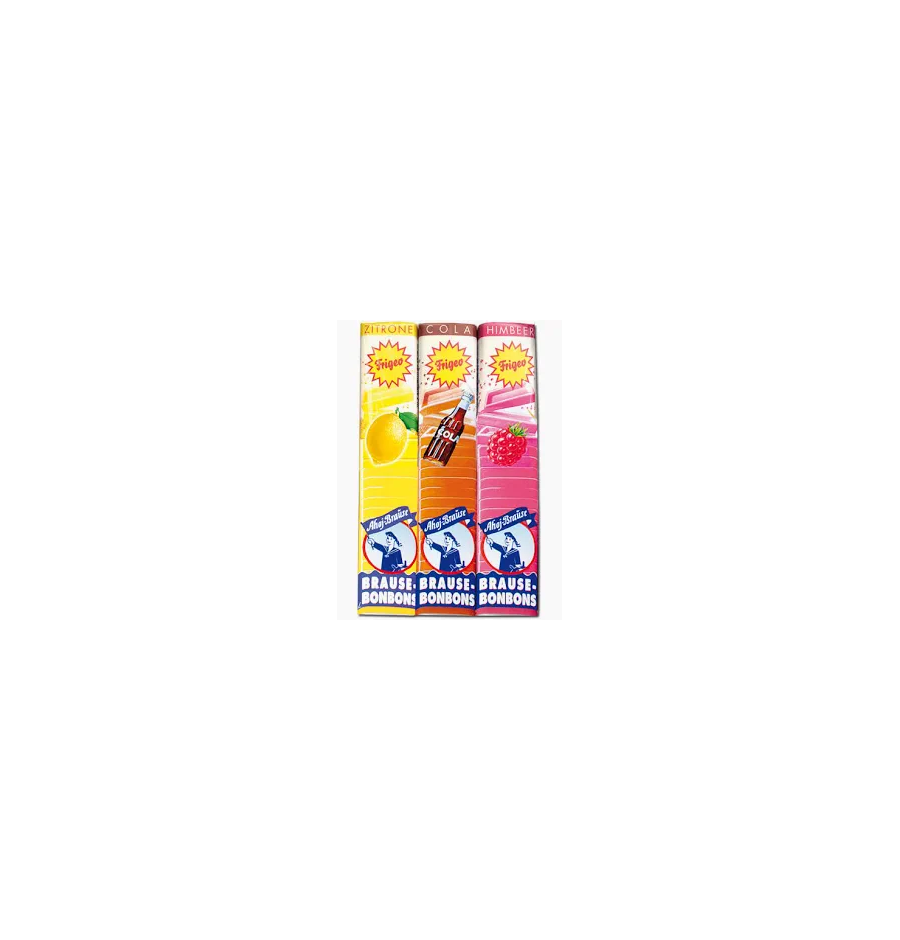 Ahoj Brause Bonbon Stangen 3er Pack – Zitrone, Himbeer, Cola