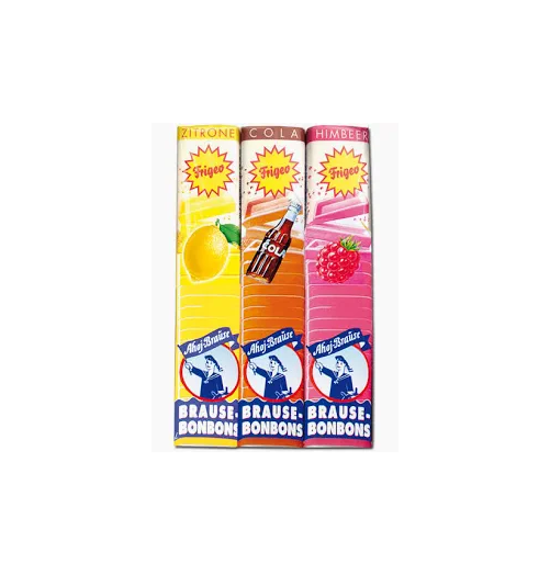 Ahoj Brause Bonbon Stangen 3er Pack – Zitrone, Himbeer, Cola