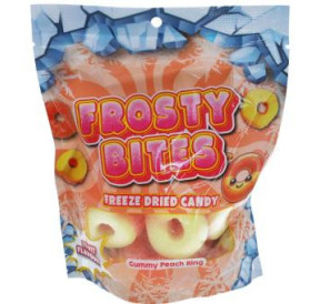 Frosty Bites Freeze-Dried Gummy Peach Ring – 50g