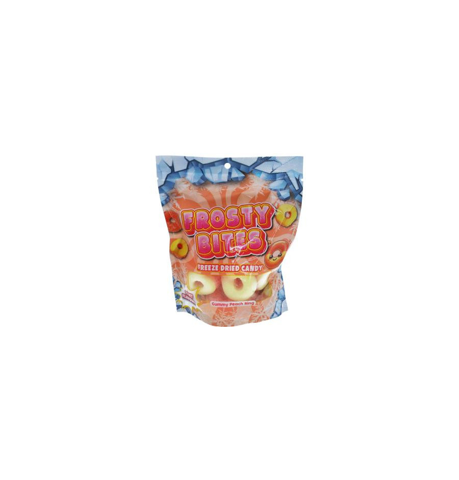 Frosty Bites Freeze-Dried Gummy Peach Ring – 50g