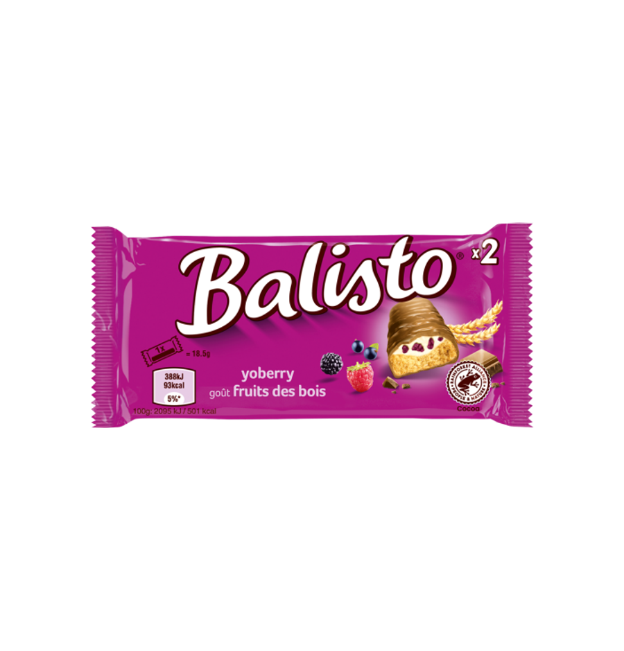 Balisto Yoberry Vollkornkeks-Riegel – Waldbeer & Joghurt 37g