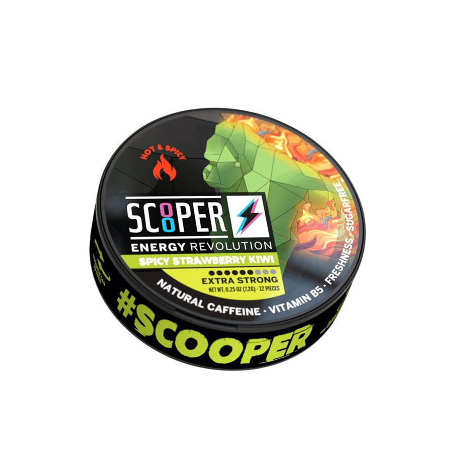 Scooper Energy Pouches Spicy Strawberry Kiwi – 80mg
