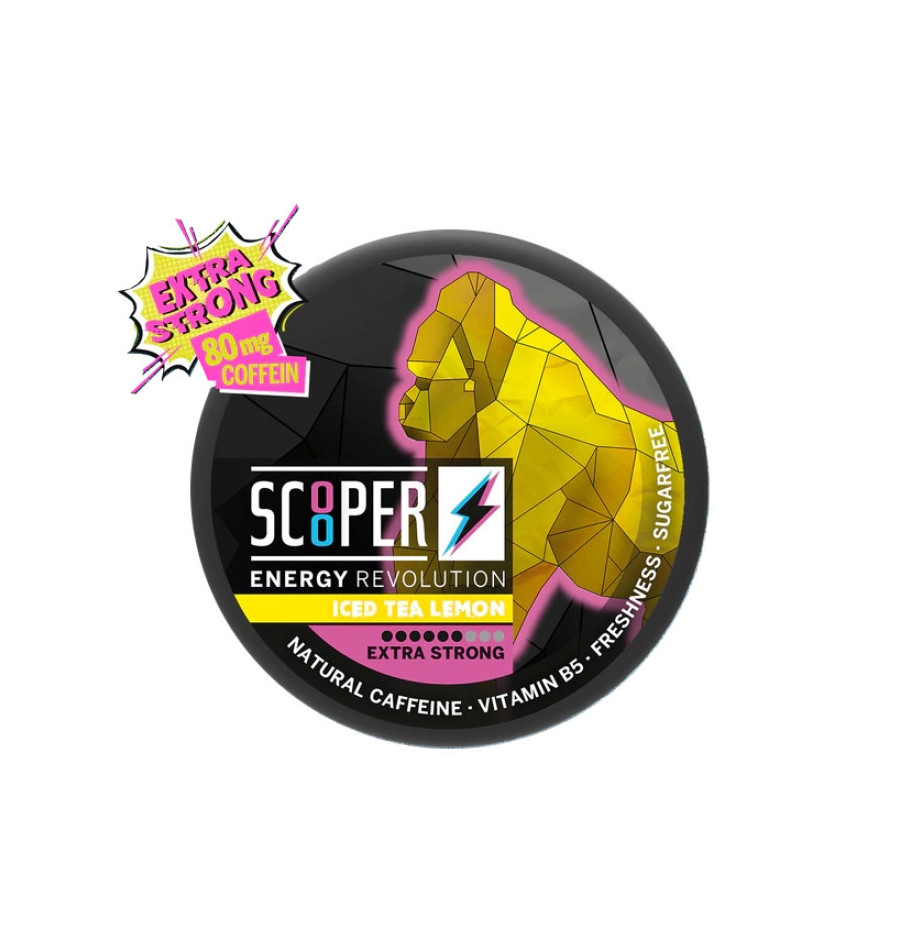 Scooper Energy Pouches Iced Tea Lemon – 80mg Koffein
