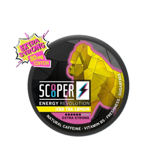Scooper Energy Pouches Iced Tea Lemon – 80mg Koffein