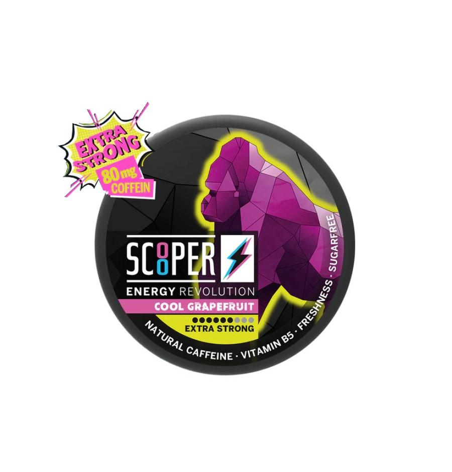 Scooper Energy Pouches Cool Grapefruit – 80mg Koffein