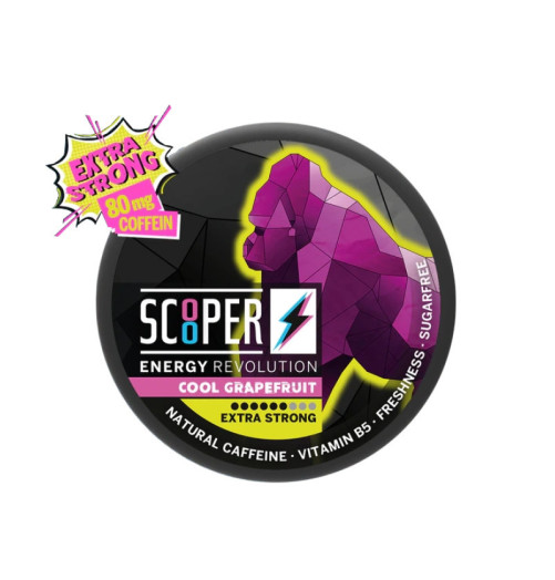 Scooper Energy Pouches Cool Grapefruit – 80mg Koffein