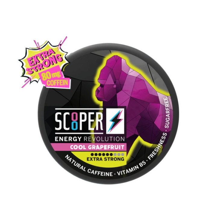 Scooper energy pouches- Cool Grapefruit 80mg Scooper energy pouches- Cool Grapefruit 80mg
