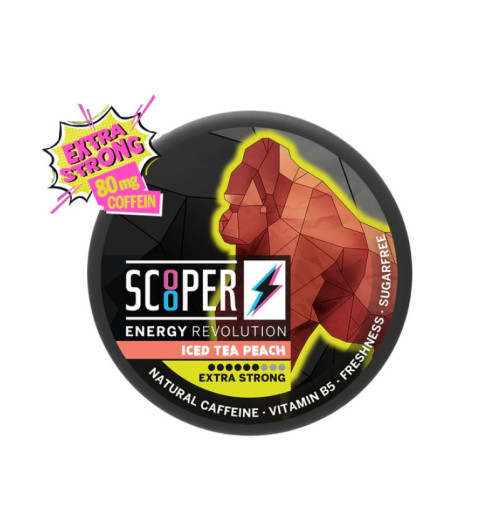 Scooper Energy Pouches Iced Tea Peach – 80mg Koffein