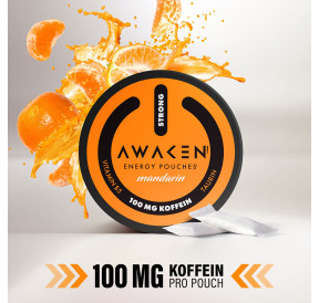 Awaken Energy Pouches Mandarin – 100mg Koffein