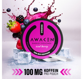 Awaken Energy Pouches Iced Berry – 100mg Koffein