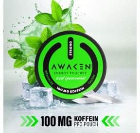 Awaken Energy Pouches Iced Spearmint – 100mg Koffein
