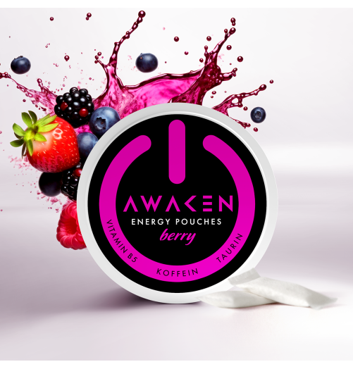 Awaken Energy Pouches Berry – 50mg Koffein