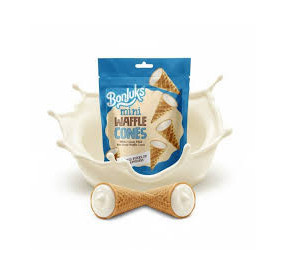 Bonjuks Mini Waffle Cones – Weiße Schokolade, 50g