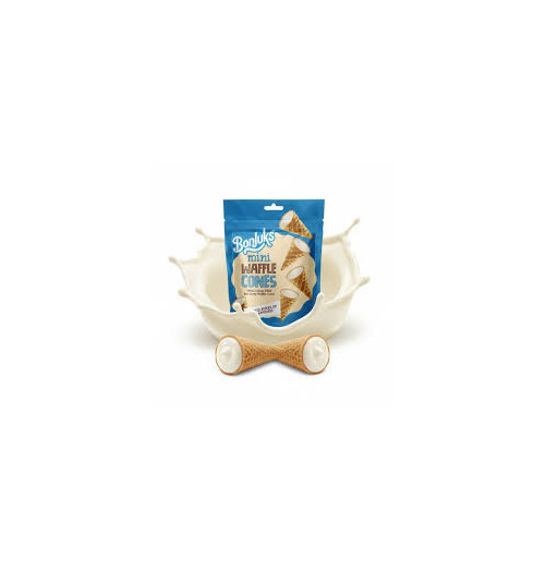 Bonjuks Mini Waffle Cones – Weiße Schokolade, 50g