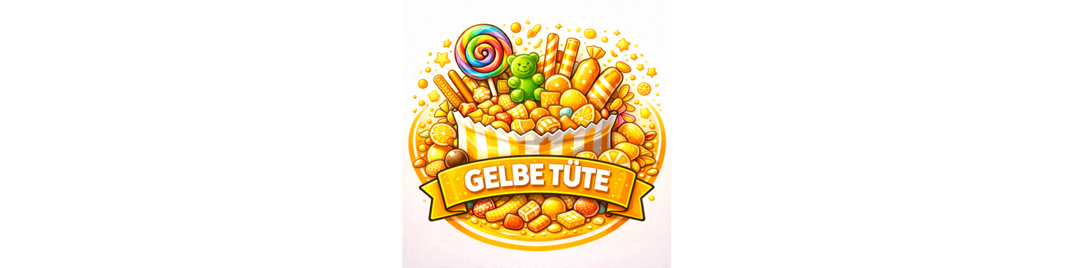 Gelbe Tüte – Bunter Mix in Gelb | Süße Geschenkidee